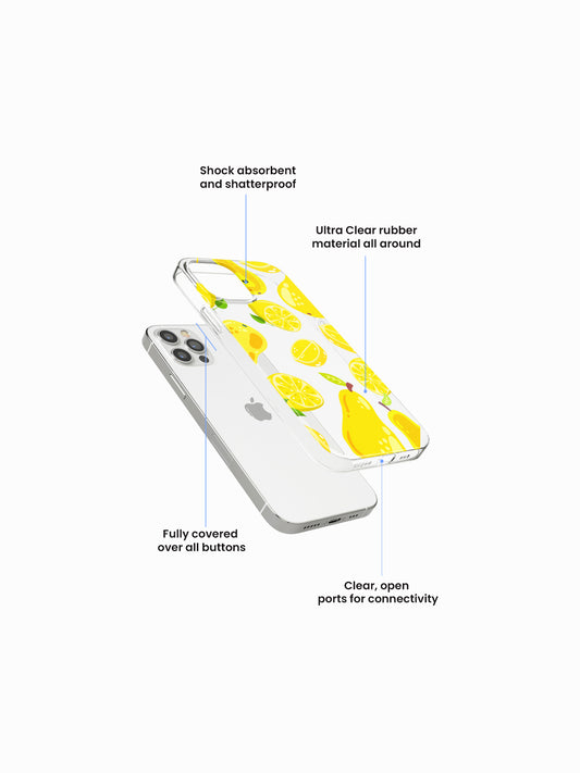 LimeFruit Printed Clear Silicone Cover