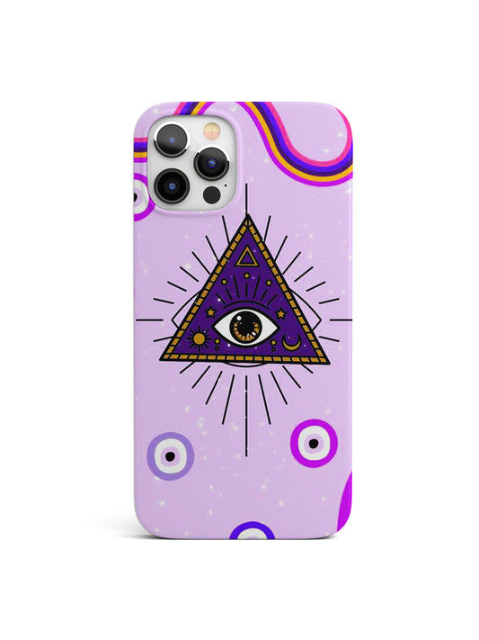 Trippy triangle Evil's Eye Matte Case