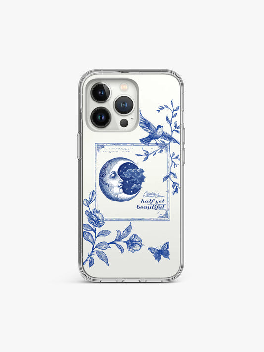 Crescent Moon Printed Clear Silicone Cover
