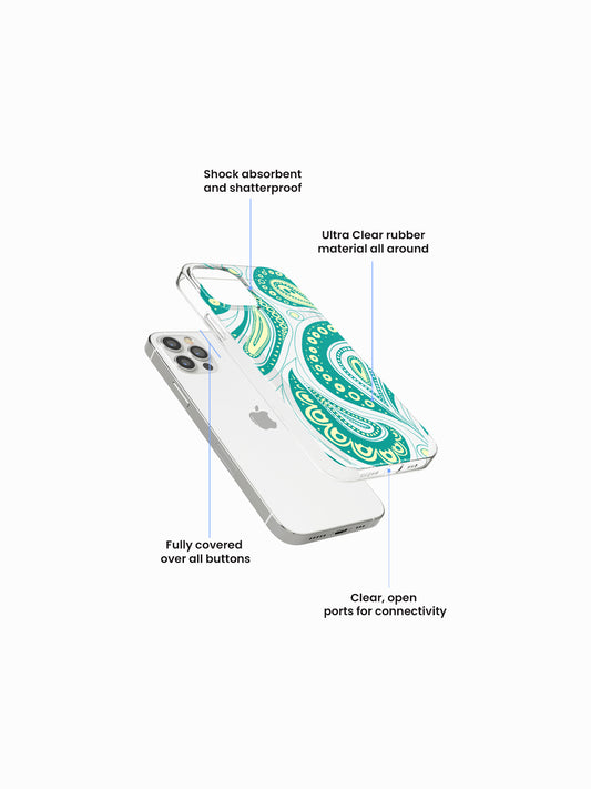 Ocean Paisley Ethnic Silicone Case Cover