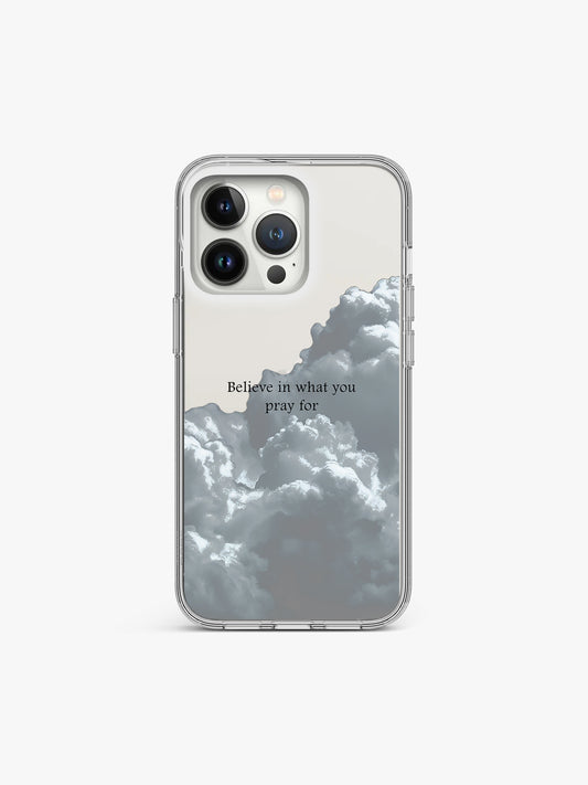 iPhone 12 Believe mist Printed Clear Silicone Cover