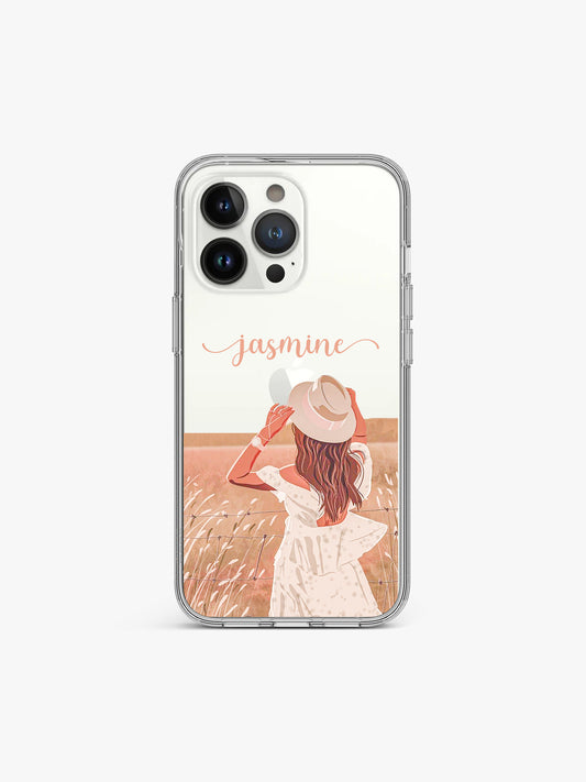 Meadow Girl Name Printed Clear Silicone Cover