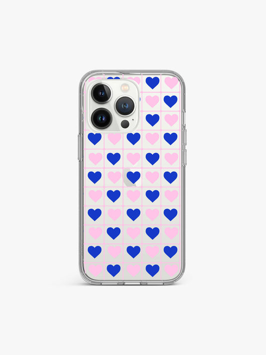 Block heart Y2K Silicone Case Cover