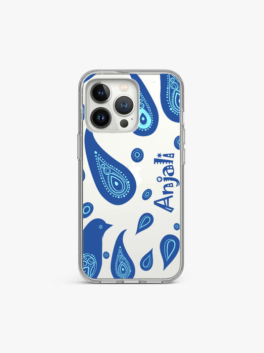 Lapis Paisley Ethnic Name Printed Clear Silicone Cover