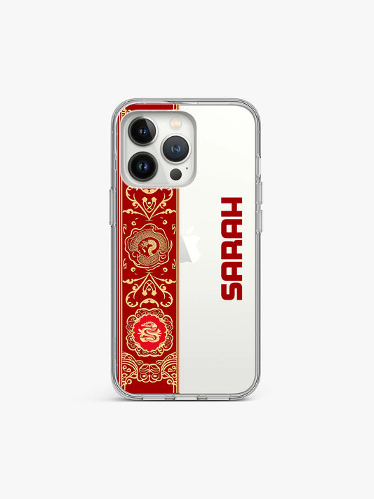 Blessing Good Luck Name Printed Clear Silicone Cover