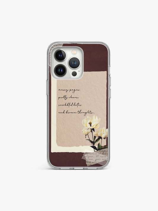 Messy Oshibana Printed Clear Silicone Cover