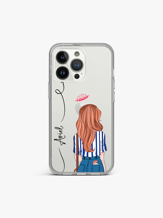 iPhone 12 Pro Max Queen Girl Name Printed Clear Silicone Cover