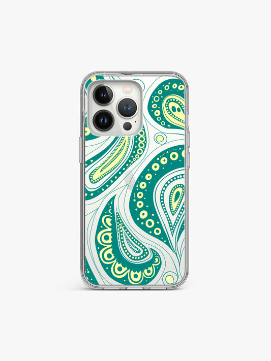 Ocean Paisley Ethnic Silicone Case Cover