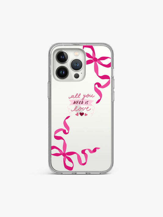 All you need Pinky Printed Clear Silicone Cover