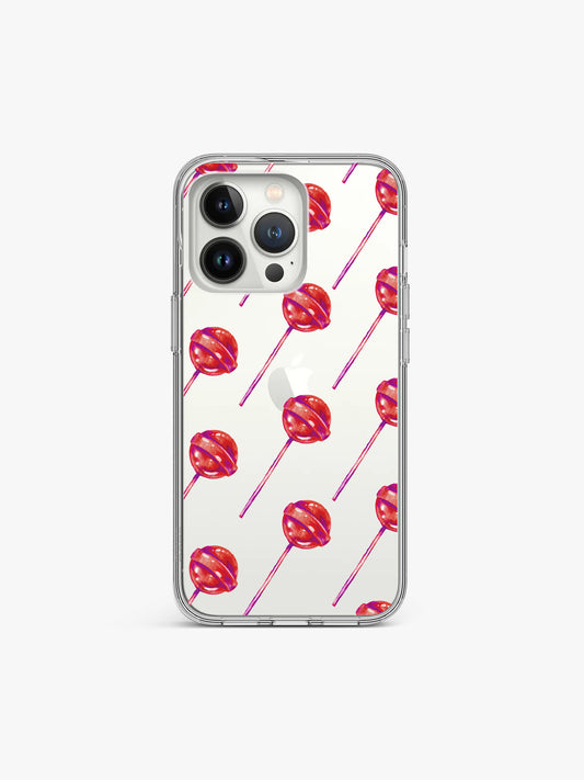 Lollipop Pinky Printed Clear Silicone Cover