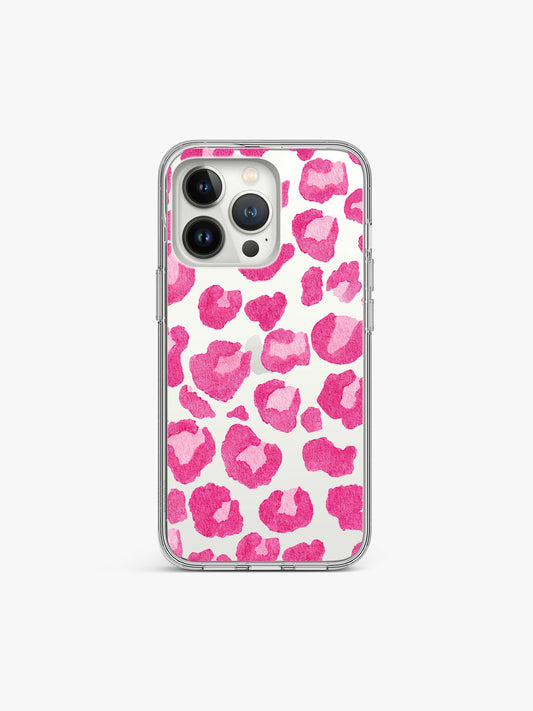 Cheetal Pinky Printed Clear Silicone Cover