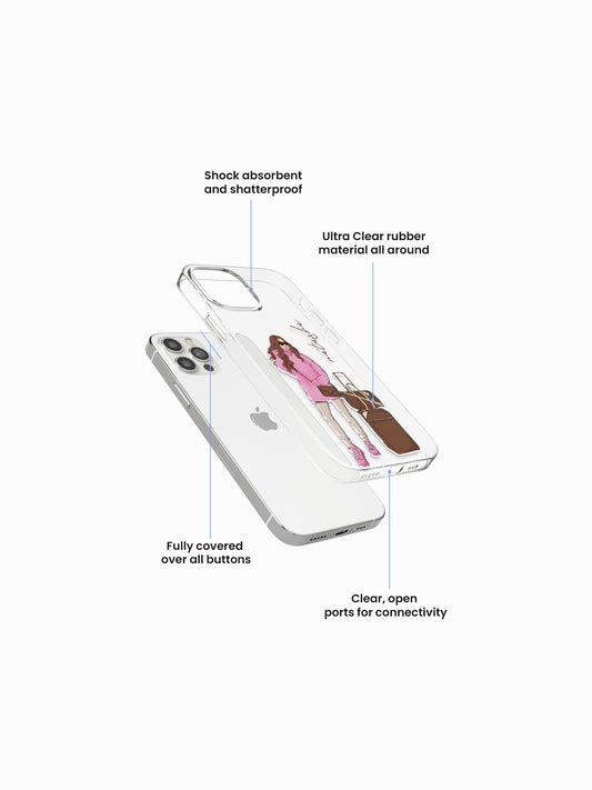 Travel Girl Name Printed Clear Silicone Cover
