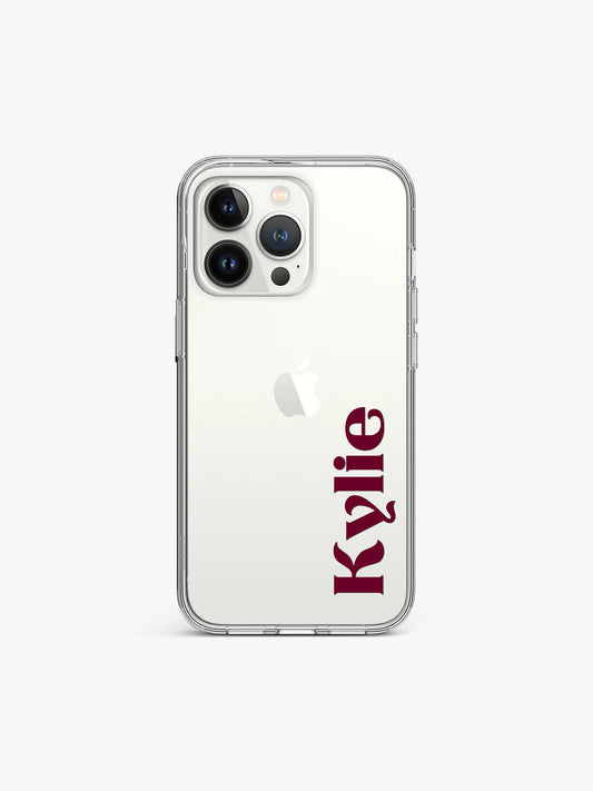 Antiquated Name Printed Clear Silicone Cover