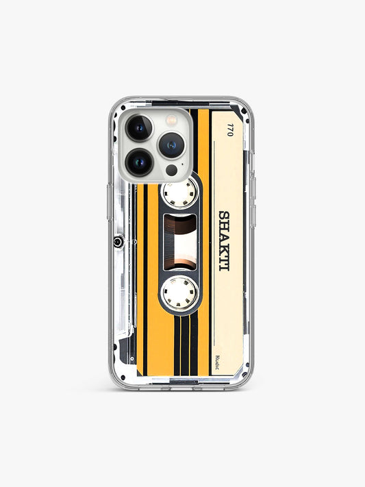 Walkman Cassette Music Name Printed Clear Silicone Cover