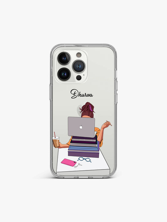 iPhone 12 Pro Max Workholic Girl Name Printed Clear Silicone Cover
