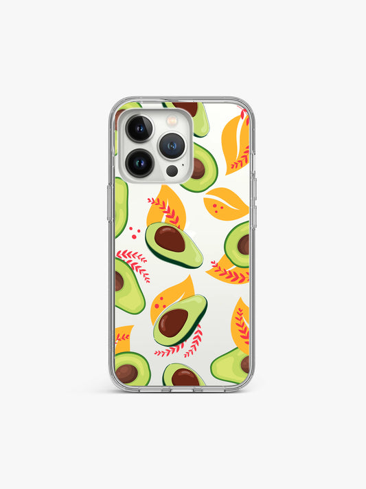 Avocado Fruit Printed Clear Silicone Cover