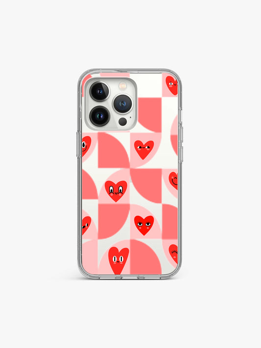 Blush heart Riddle Printed Clear Silicone Cover
