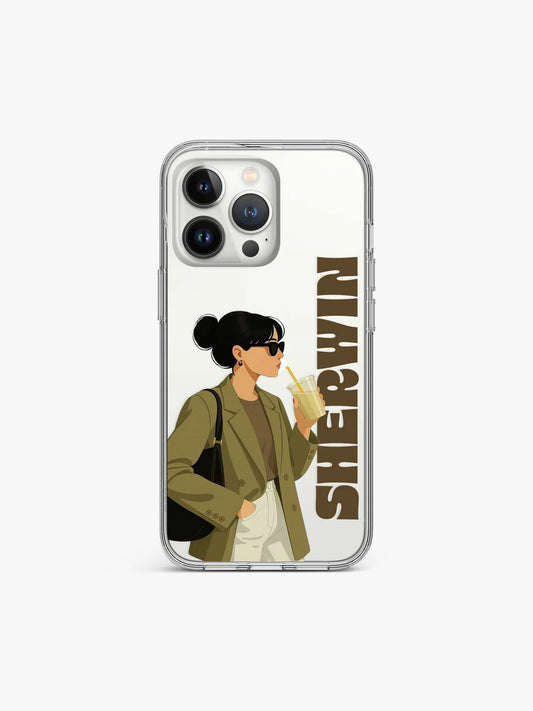 Diva Girliecore Name Printed Anti-Yellow Clear Case
