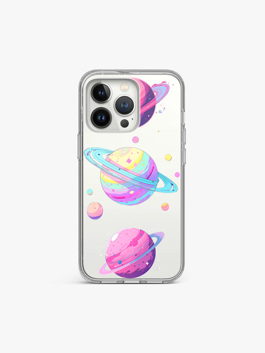 Celestial planets Printed Clear Silicone Cover