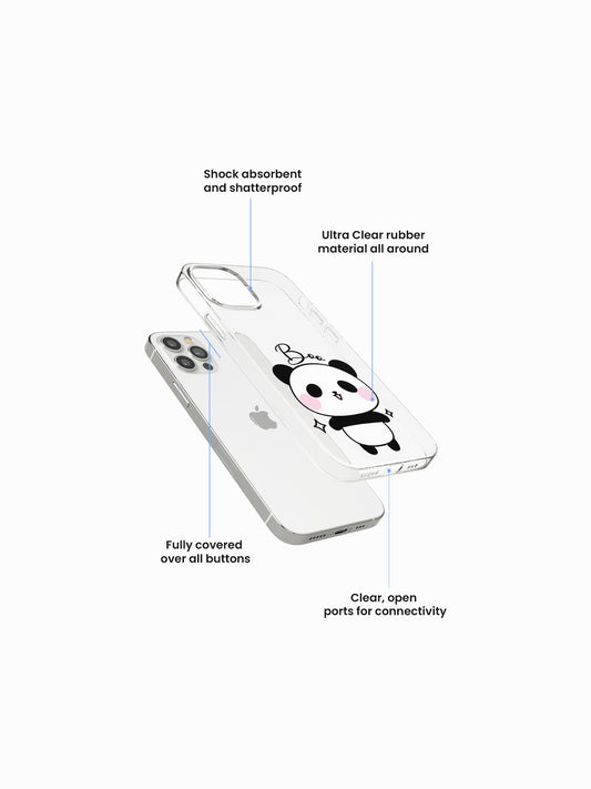 Cute panda Couple Silicone Case Cover