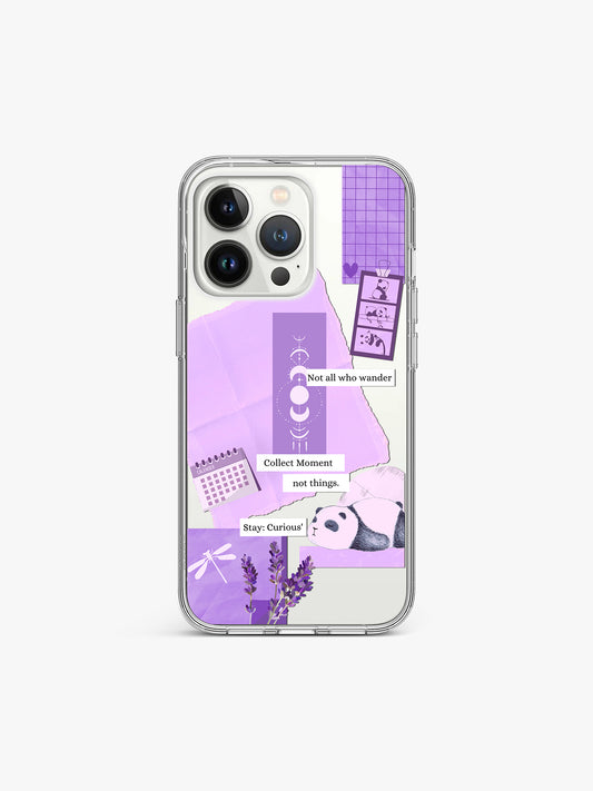 Mauve Scrap Silicone Case Cover
