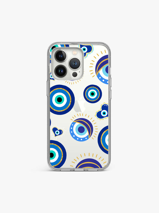 Golden Evil's Eye Silicone Case Cover