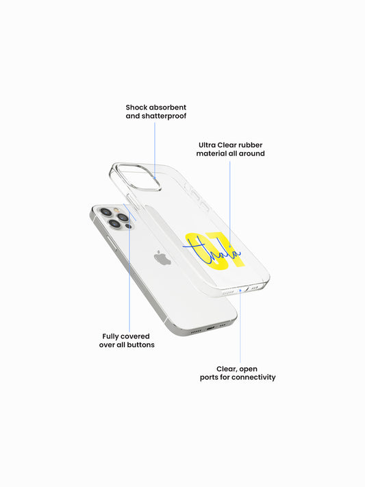 Chennai Gradient Cricket Name Printed Clear Silicone Cover