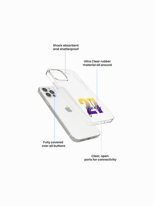 Kolkata Gradient Cricket Name Printed Clear Silicone Cover