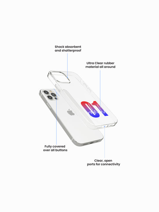 Delhi Gradient Cricket Name Printed Clear Silicone Cover