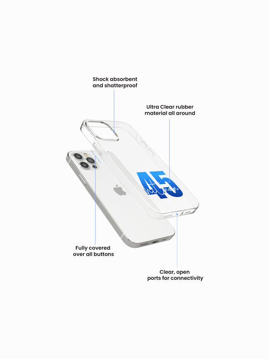 Mumbai Gradient Cricket Name Printed Clear Silicone Cover