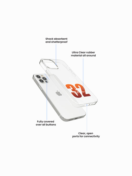 Hyderabad Gradient Cricket Name Printed Clear Silicone Cover