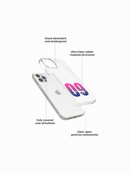 Rajasthan Gradient Cricket Name Printed Clear Silicone Cover