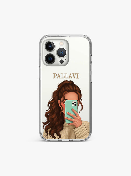 Bubbly Girliecore Name Printed Clear Silicone Cover