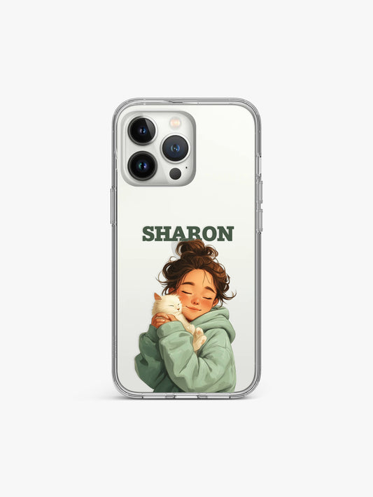 Angel Girliecore Name Printed Clear Silicone Cover
