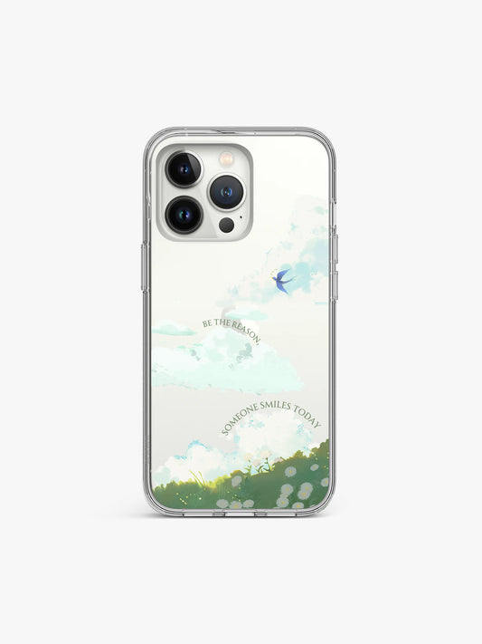 Happy Cloud Printed Clear Silicone Cover