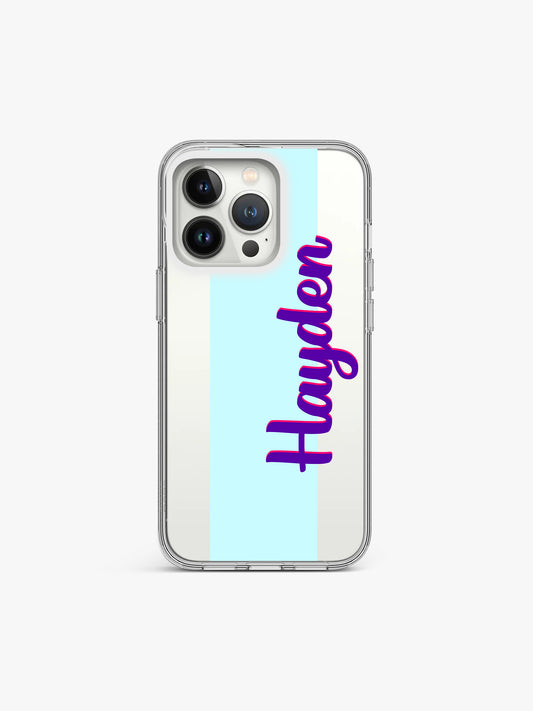 Trichroma Name Printed Clear Silicone Cover