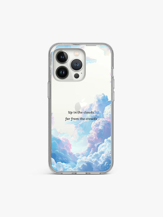 Up in clouds Printed Clear Silicone Cover