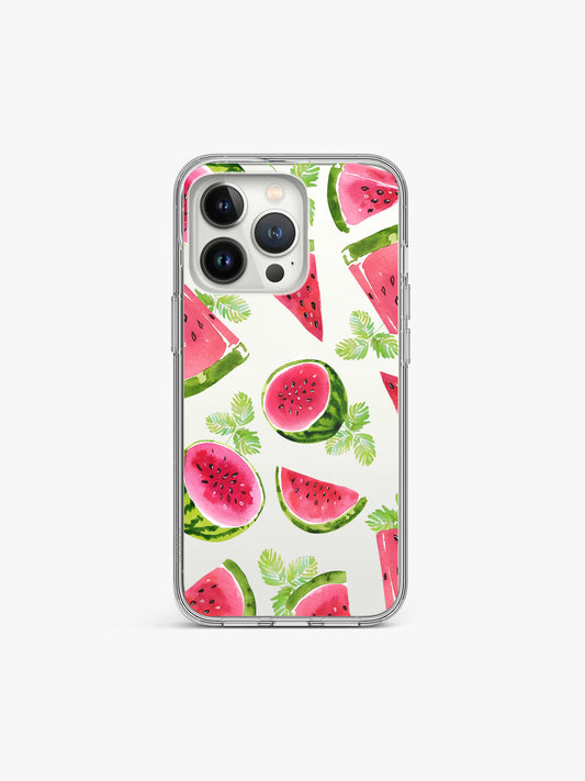 Watermelon Fruit Printed Clear Silicone Cover
