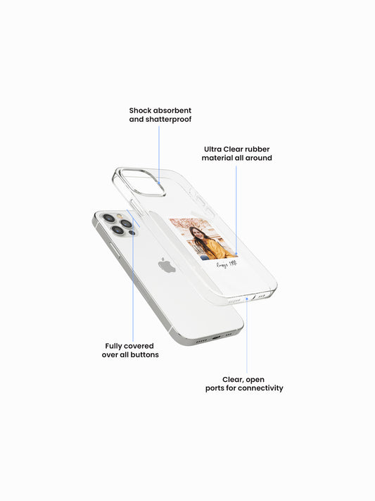 Special day Polaroid  Name Printed Clear Silicone Cover