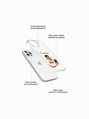 Mr./Mrs. Right Couple Name Printed Clear Silicone Cover