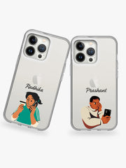 Mr./Mrs. Right Couple Name Printed Clear Silicone Cover