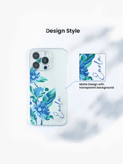 Floral Life Name Printed Clear Silicone Cover