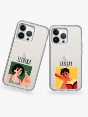 Mi Amour Couple Name Printed Clear Silicone Cover