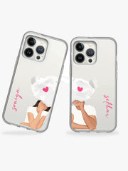 Cloud love Couple Name Printed Clear Silicone Cover