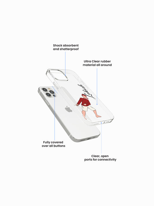Frick and Frack Couple Name Printed Clear Silicone Cover