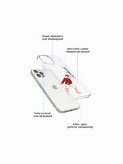 Frick and Frack Couple Name Printed Clear Silicone Cover
