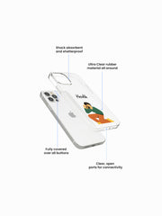 LovebugCouple Name Printed Clear Silicone Cover