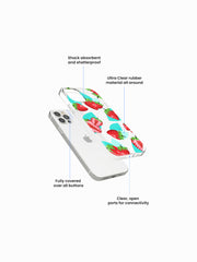 Fragaria Fruit Printed Clear Silicone Cover