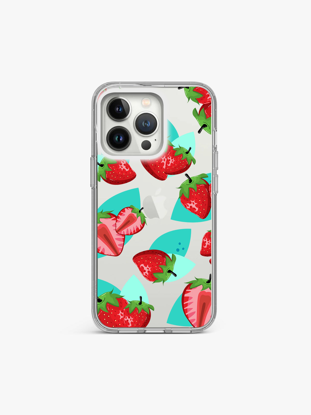 Fragaria Fruit Printed Clear Silicone Cover