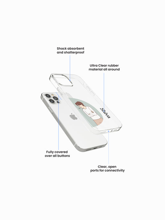Double Trouble Couple Name Printed Clear Silicone Cover